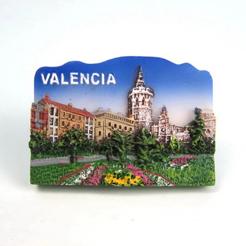 Spain Valencia Tourist Souvenir Fridge Magnets Creative Resin Refrigerator Magnetic Message Stickers Home Decor Decoration Gifts