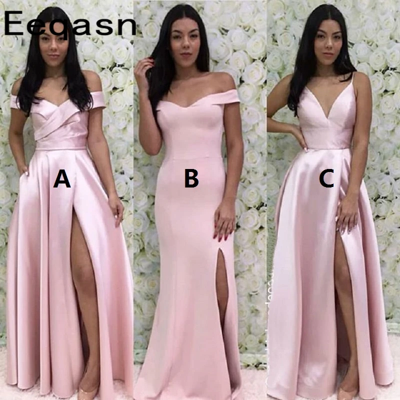 Дешевые светло-розовые Выпускные платья 2020 элегантное с открытыми