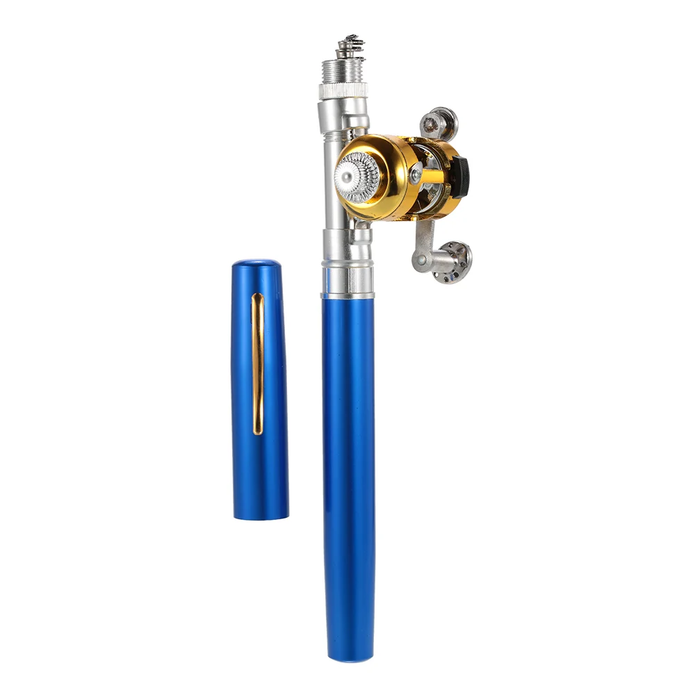 Рыболовная удочка 99 см катушка комплект Мини Телескопическая портативная