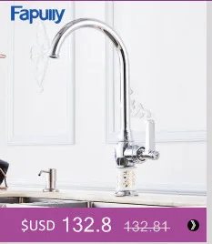 Fapully черный кухонный кран современный фильтр для воды 3 способа питьевой воды двойной держатель холодной и горячей латуни кран смесителя 573-33B