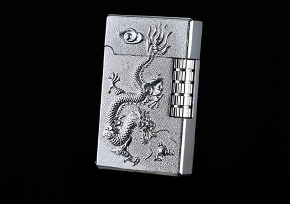 1 шт. креативная рельефная зажигалка с драконом ветрозащитная Бутановая газовая