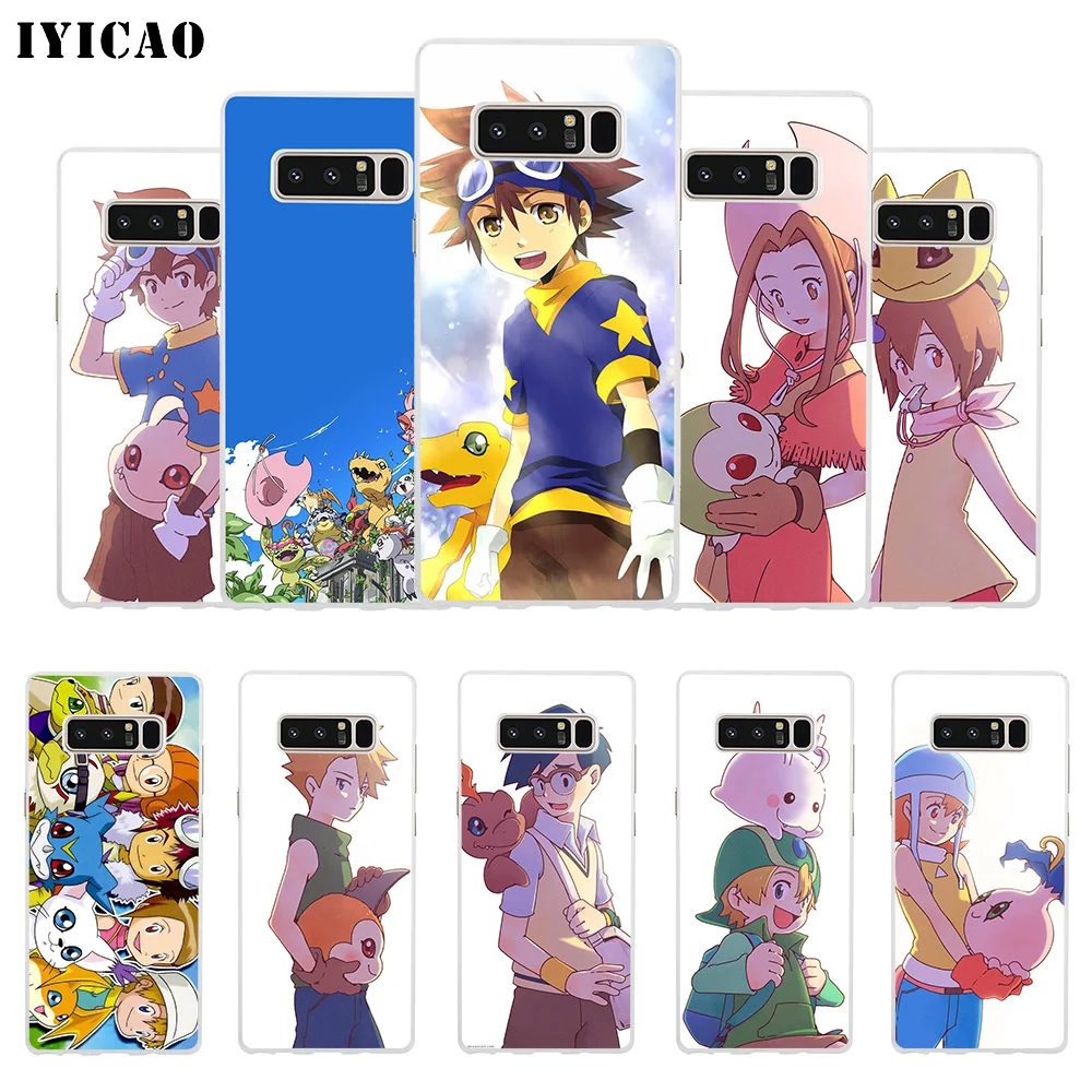 IYICAO Digimon Мягкий силиконовый чехол для телефона Samsung A5 A6 Plus A7 A8 A9 J3 J5 J7 Note 8 9 TPU