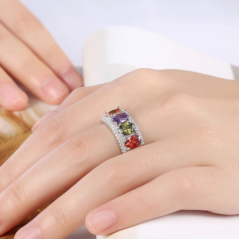 Обручальное кольцо Модные ювелирные изделия лаборатория многоцветный