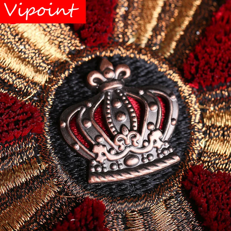 VIPOINT зубная щетка вышивка металлические нашивки "Корона" аппликация Одежда Куртка значок нашивки для одежды X-17