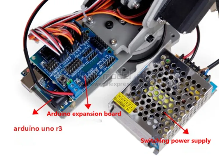 4 DOF 6 система управления роботом Arduino uno r3 Плата расширения для 5V4A импульсный