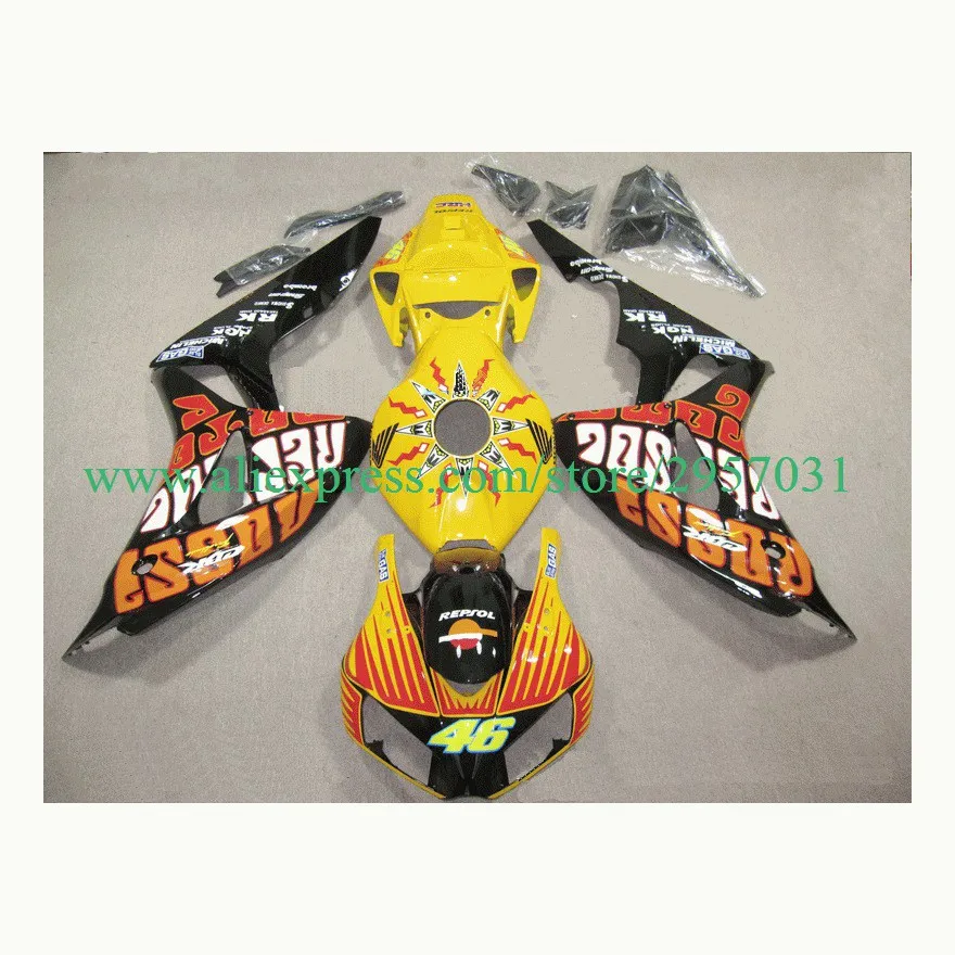 

Free screws+gifts Custom Injection molding Yellow Red O3582 fairings set for CBR 1000 RR 2006 2007 CBR1000RR 06 07 CBR 1000RR
