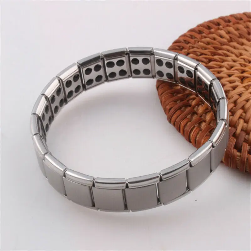 Hirigin 2019 Therapeutic Men Fasion Titanium Steel Elastic Therapy Energy Bracelet Health Care Gift | Украшения и аксессуары