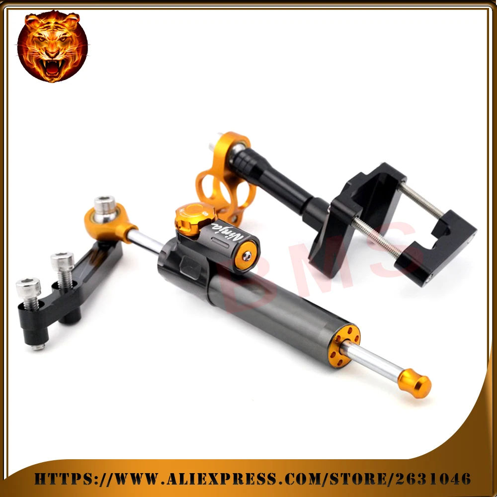 Регулируемый стабилизатор Руля Мотоцикла с кронштейном для KAWASAKI EX250R NINJA 250 300 NINJA250