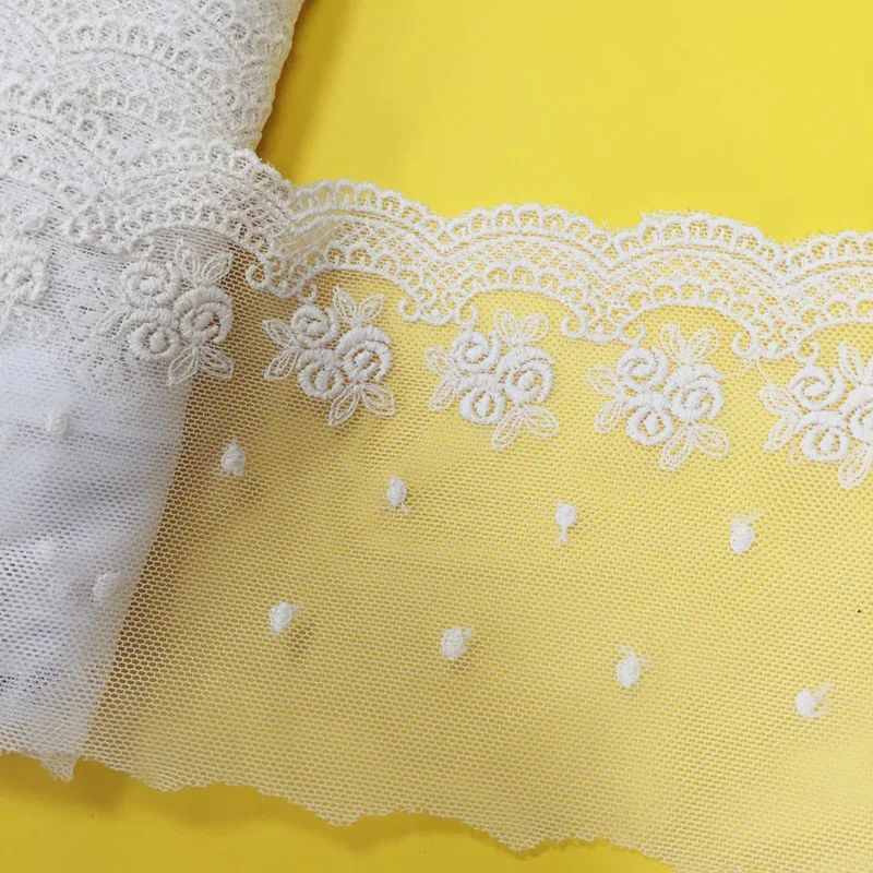 5 ярдов/партия белая и черная кружевная отделка сделай сам сетчатая ткань ручной