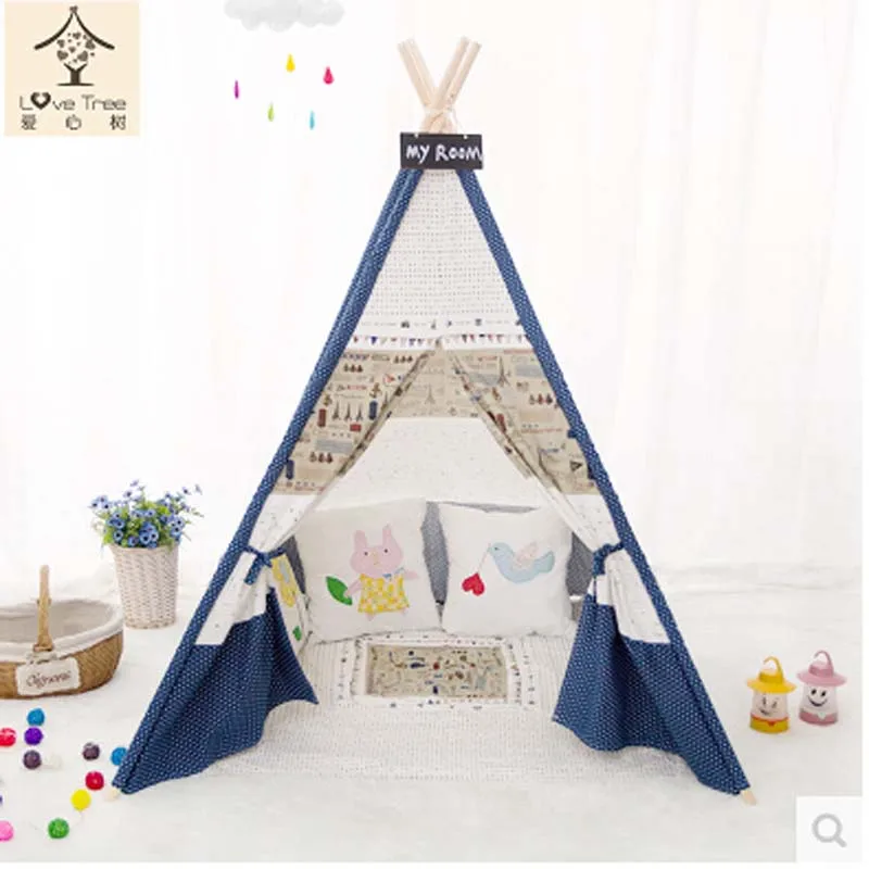 Детская игровая палатка из 100% хлопка Игровая для дома или улицы|teepee play tent|kids tenttoy