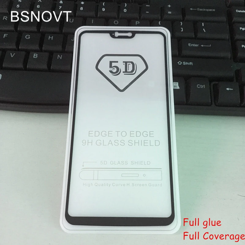 Для Oneplus 6 Защитное стекло для экрана телефона полное покрытие клеем 5D закаленное