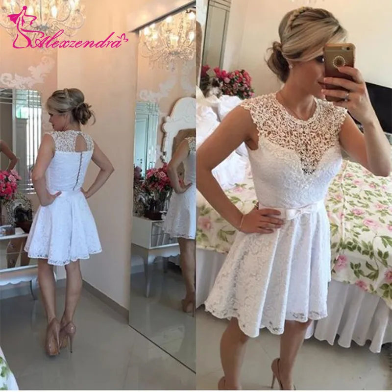 

Белое короткое Кружевное мини-платье alexzдра для выпускного вечера 2019 с рукавами-крылышками и аппликацией из жемчуга, вечернее платье, индив...