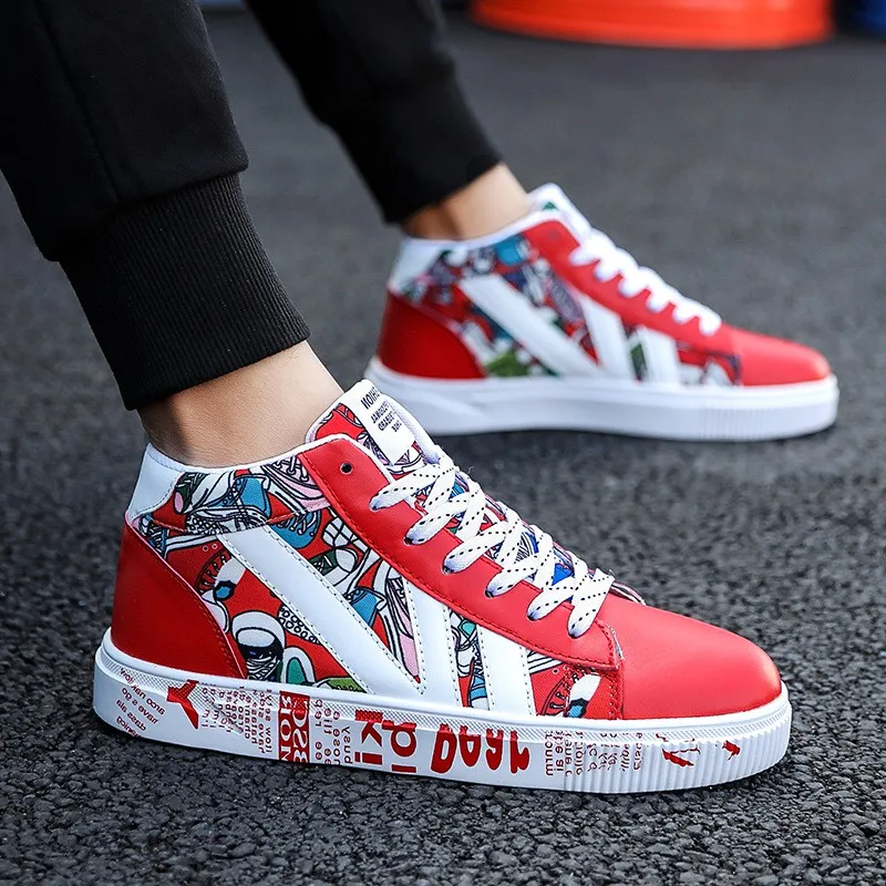 Mannelijke Schoenen/Мужская модная белая удобная обувь из искусственной кожи на шнуровке