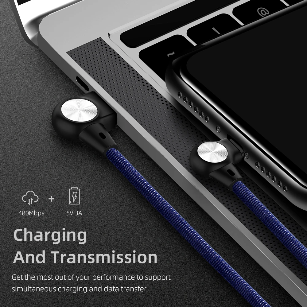 L-образный USB C Micro USB кабель 3A нейлон Быстрая зарядка USB кабель для передачи данных для huawei samsung Xiaomi Redmi мобильный телефон usb зарядный шнур