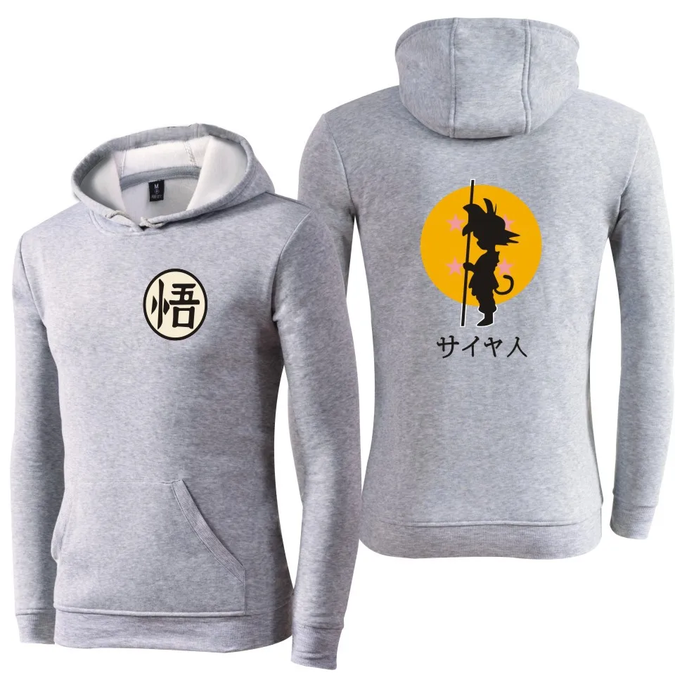 Liesa хлопок Dragon Ball Толстовка Повседневное Зимние флисовые кофты Для мужчин High Street
