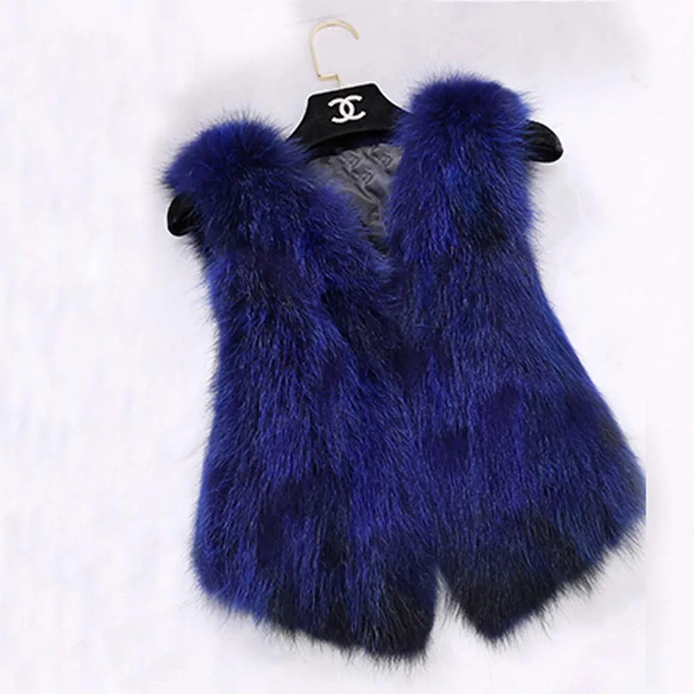 Жилет женский из натурального Лисьего меха FP819 |