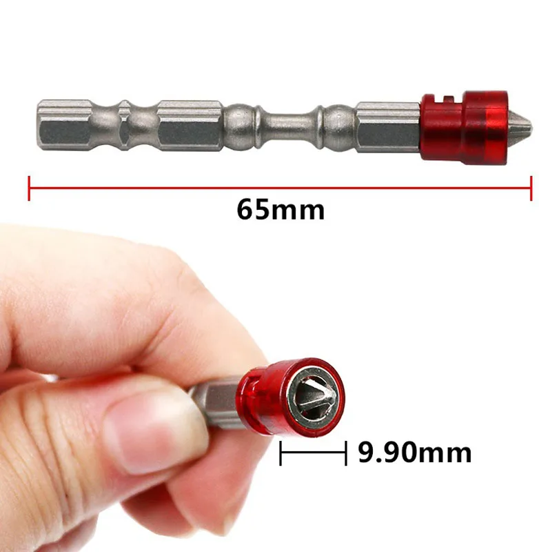 1pc single head 5 шт. 65 мм гипсокартон отвёртка для гипсокартона биты 1/" шестигранный хвостовик Магнитная отвертка бит Ph2 Phillips винтовой привод инструменты - Цвет: 1pc single head