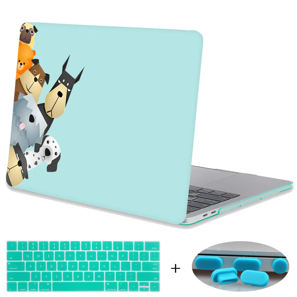 A253-6 Чехол Redlai для Macbook Pro 13 15 Touchbar A1706 A1707 Pro retina 13,3 12 15,4 Air 13 11 жесткий чехол с изображением собаки из мультфильма - Цвет: A253-6