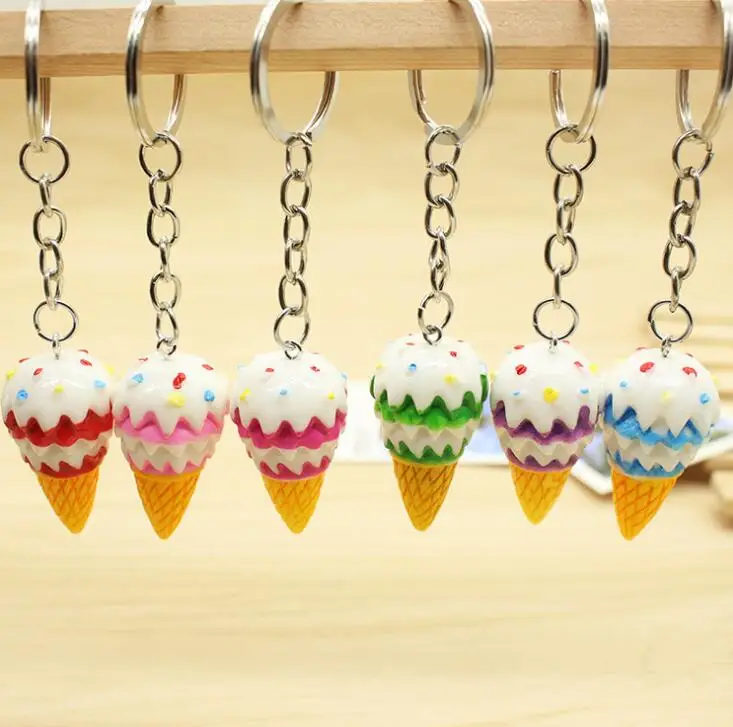 

Free Ship 50pcs 4cm Resin Ice Cream Icecream Charm DIY Keychain Cell Phone Straps Fashion DIY Phone Strap Bag Pendant Chirstmas