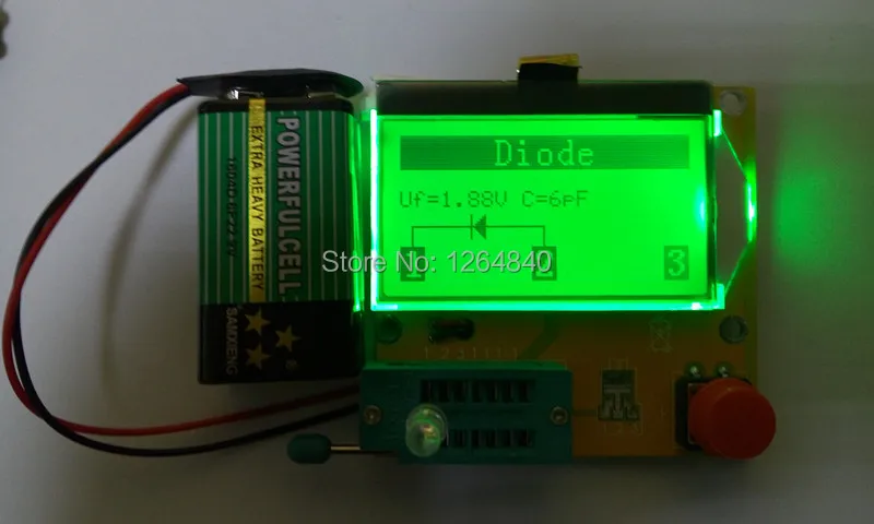 2016 new LCD Display yellow-green Backlight ESR Meter LCR led Transistor Tester Diode Triode Capacitance MOS PNP/NPN | Электронные
