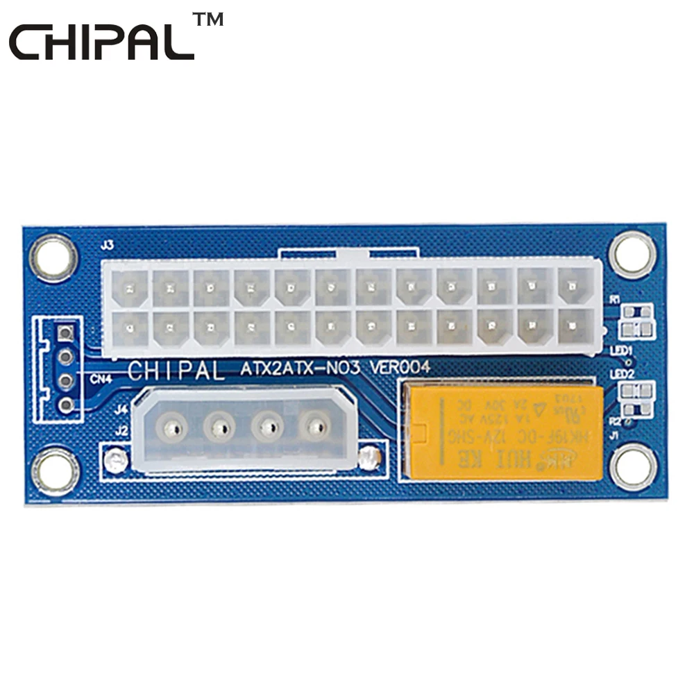 CHIPAL ATX2ATX VER004 двойная карта PSU 24Pin до 4Pin источник питания синхронизация стартер