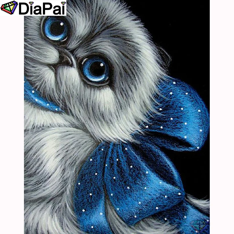 

DIAPAI 100% Full Square/Round Drill 5D DIY Diamond Painting "Cartoon cat" Diamond Embroidery Cross Stitch 3D Decor A18713