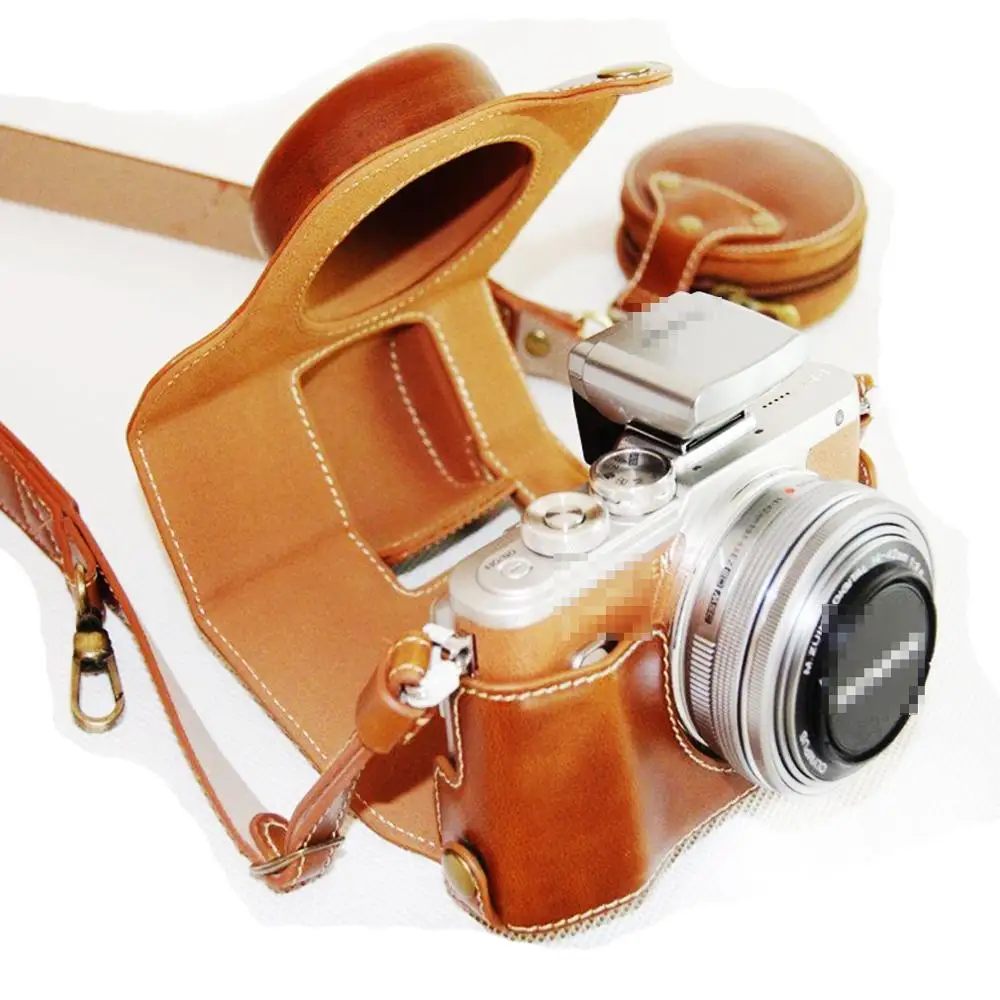 Чехол для цифровой камеры Olympus PEN из искусственной кожи с ремешком 14 42 мм|Сумки