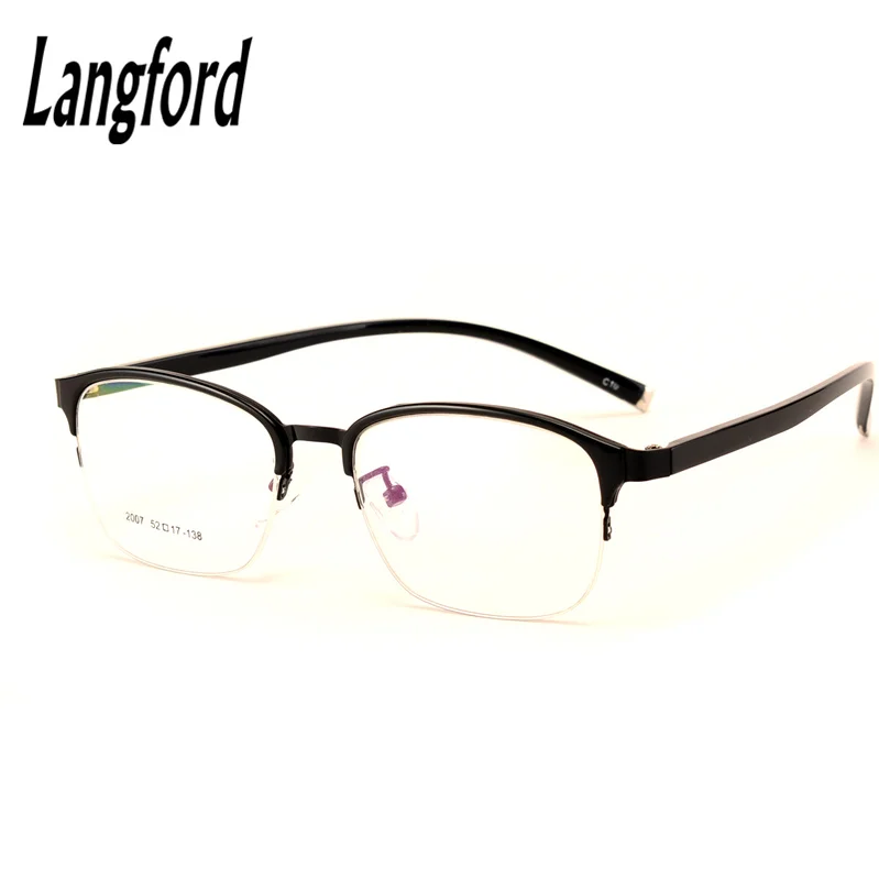 

Vintage semi-rimless glasses Optical spectacles flexible light half-frame eyeglasses prescription big glasses 2007