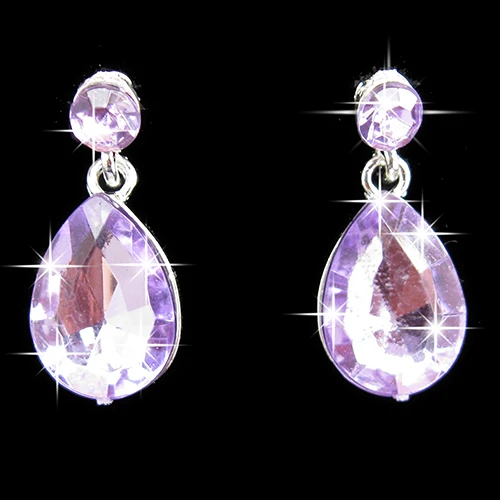 Women's Party Wedding Flower Water Drop Pendant Necklace Earrings Jewelry Set 5K4B | Украшения и аксессуары