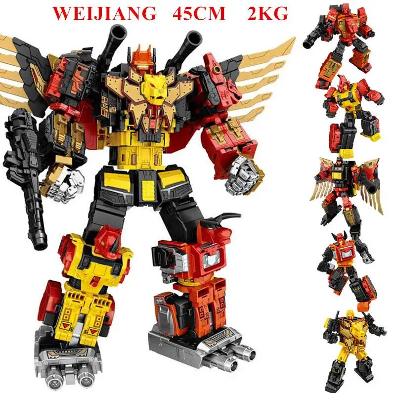 WEIJIANG 5 in 1 Weijiang 5 в 1 трансформационный фильм игрушки Аниме predaking Опустошитель робот KO G1 фигурка самолета Модель Дети Мальчики игрушки - Цвет: WEIJIANG 5 in 1