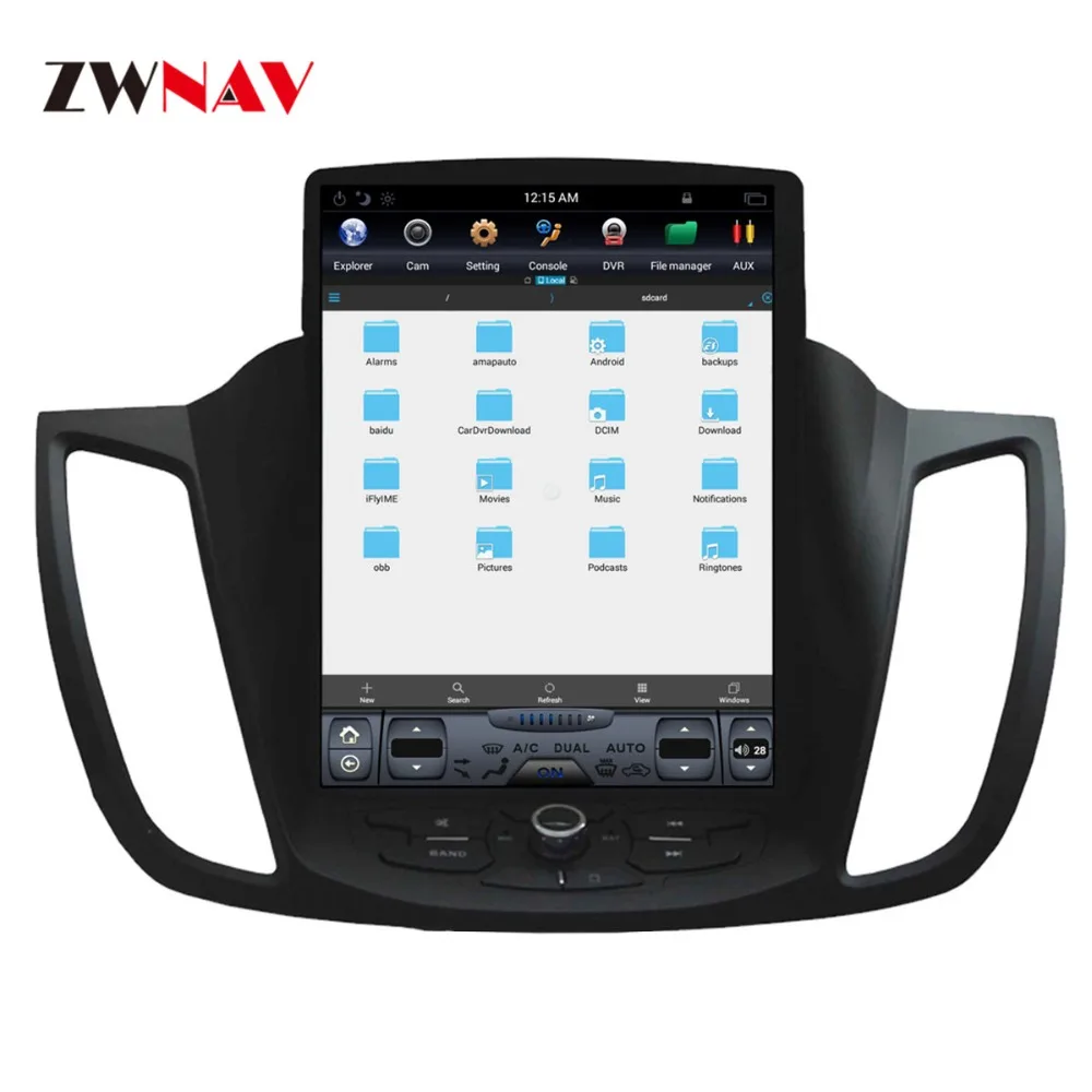 ZWNVA Tesla стиль экран новейший Android 6,0 64+ 2 Гб автомобильный dvd-плеер gps навигация Радио экран для Ford Kuga 2013