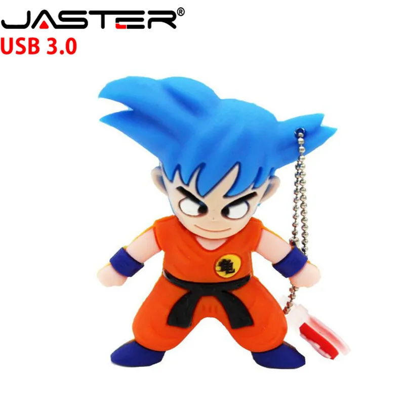JASTER goku модель флешки 4 Гб 64 ГБ 16 ГБ 32 ГБ мультфильм Dragon Ball usb флеш-накопитель usb 3,0 Милый U диск Брелок карта памяти подарок