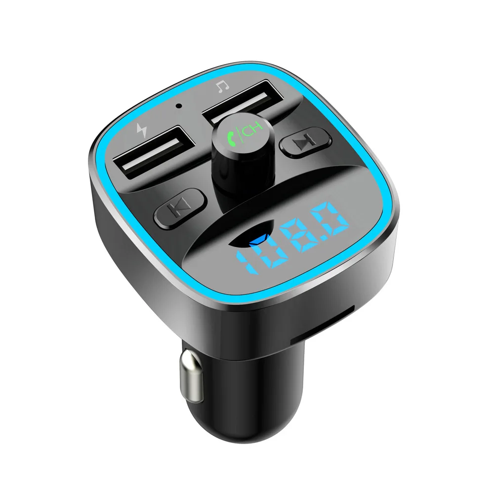 Автомобильный комплект Bluetooth Handsfree беспроводной fm-передатчик lcd MP3-плеер USB двойной зарядное устройство USB Поддержка U диск TF карта Макс 32G DY376