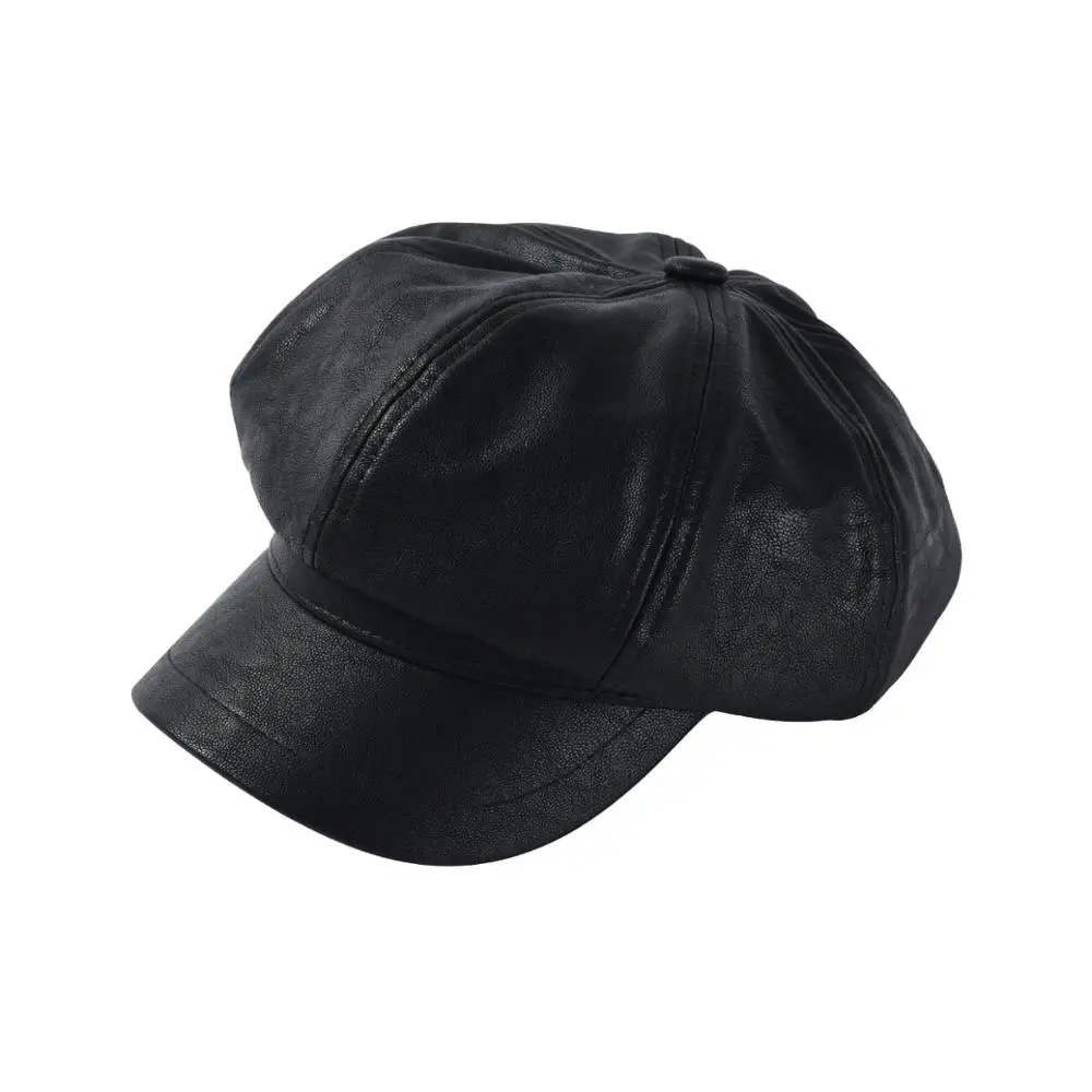 Новинка восьмиугольные шапки USPOP из искусственной кожи однотонные кепки