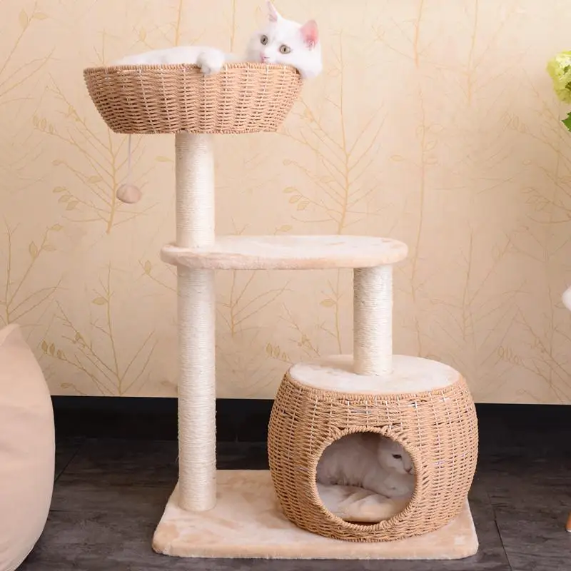 Кошачий подстилка для скалолазания, домашнее дерево, сделай сам, сизаль, Когтеточка для кошек, большой подстилка, домик для скалолазания