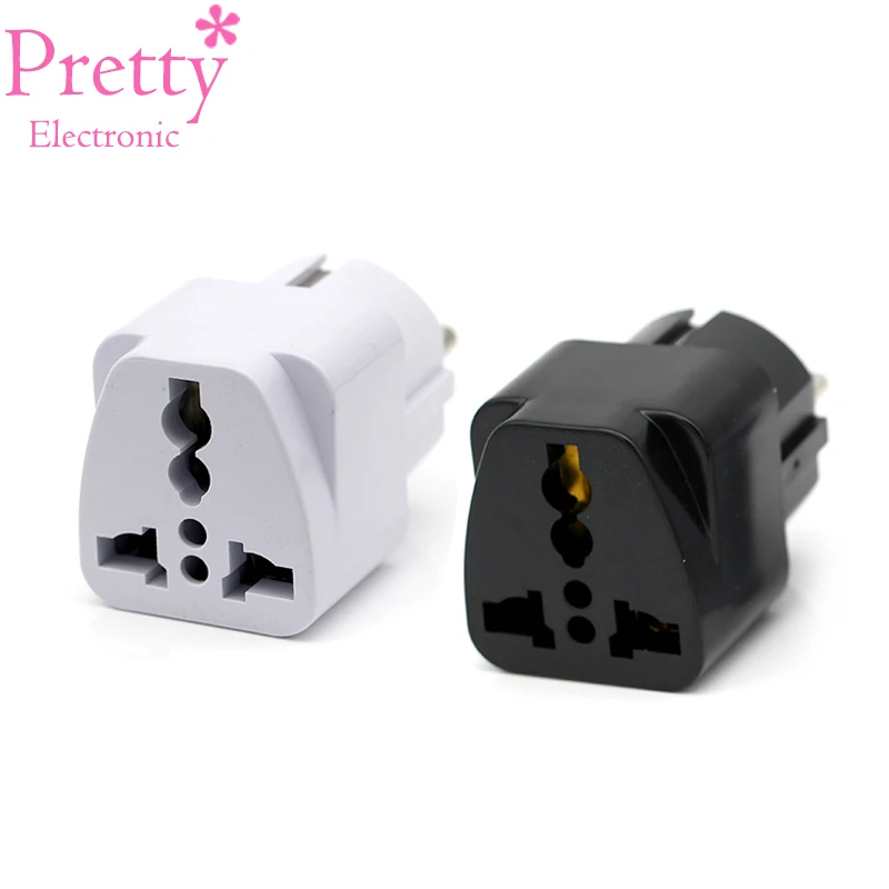 Eu Euro German Travel Adapter Electrical Plug Power Sockets Outlet France Portugal Spain