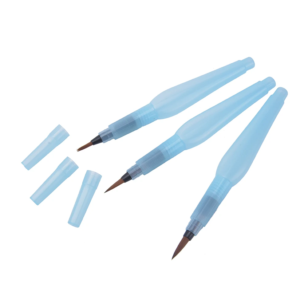 3pcs Large-capacity Refillable Water Ink Pen Color Calligraphy Drawing Painting Illustration write brush Art Marker | Канцтовары для