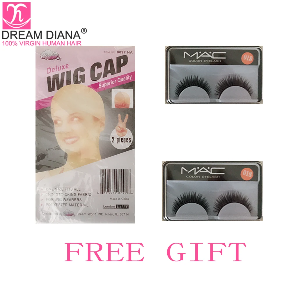 DreamDiana предварительно сорвал малазийский полный парик шнурка Remy прямой ручной