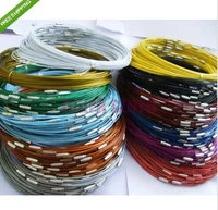 free shipping 100pcs mixed color stainless steel necklace wire cord for diy craft jewelry 18inch