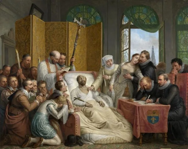 

Special Offer # TOP Religious art -Mattheus Ignatius van Bree - The Death of Peter Paul Rubens oil painting-32 "