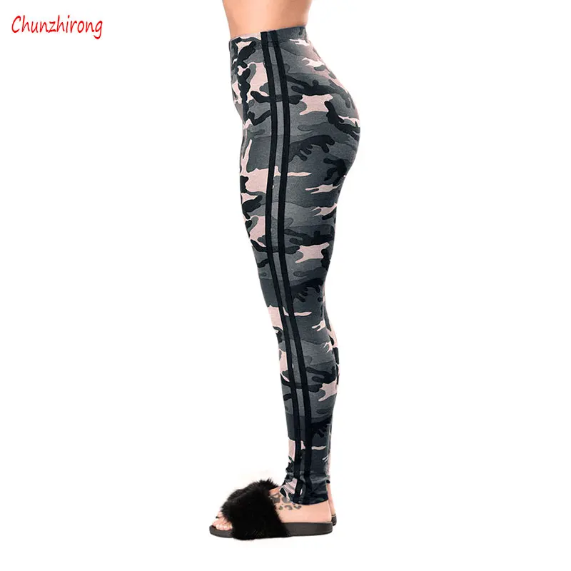 2017 Новая Мода Женщины Девушки Брюки и Капри Камуфляж Печати Сексуальная Slim Fit
