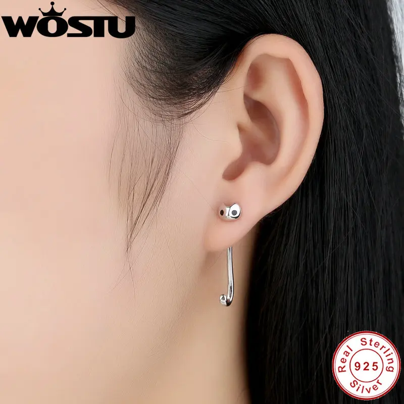 Женские серьги-подвески WOSTU из 100% стерлингового серебра 925 пробы подлинные