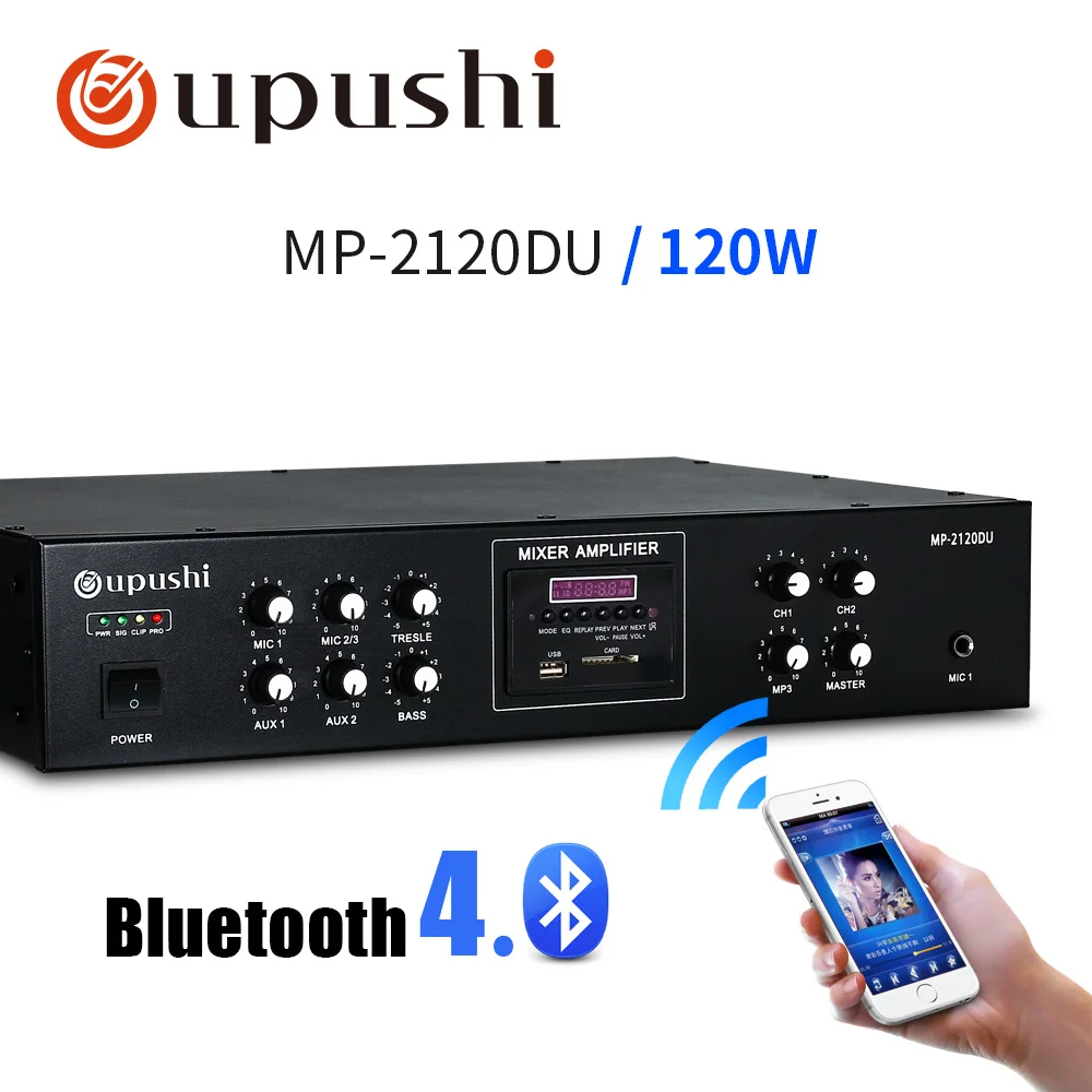 Oupushi MP-2120DU усилитель мощности с TD202 потолочный динамик посылка наборы для PA системы