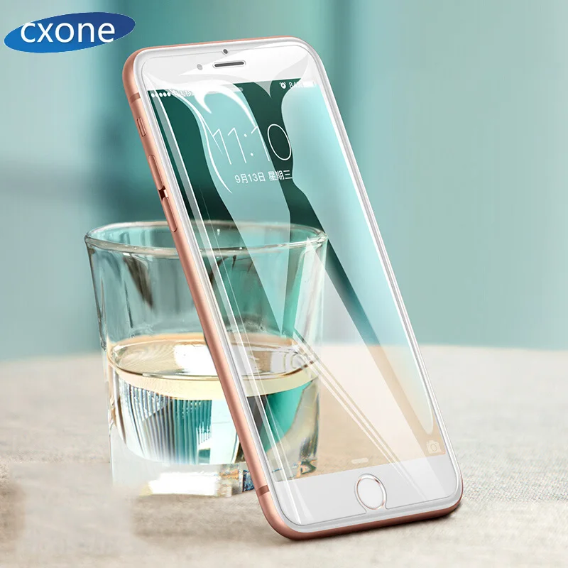 Протектор экрана из закаленного стекла CXONE углеродного волокна для iPhone 6 6s Plus