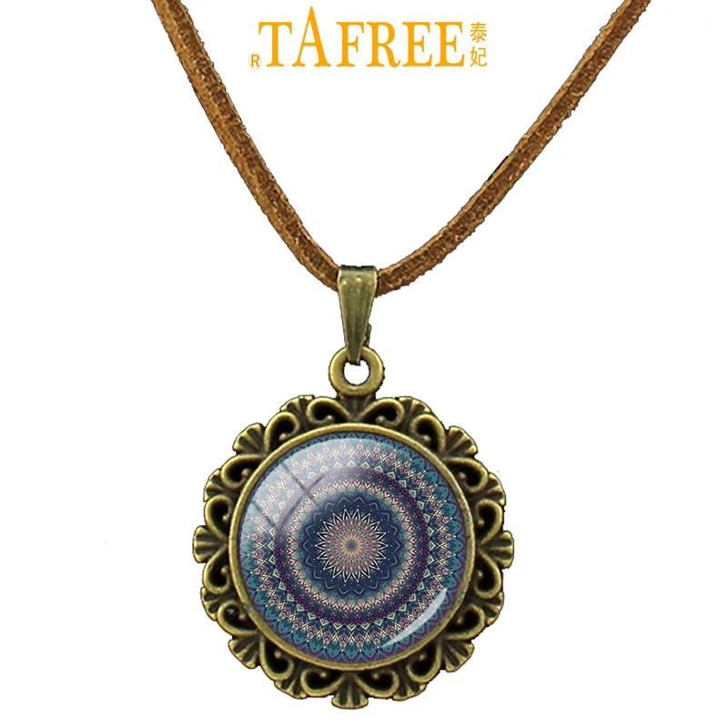 Женское Ожерелье с изображением мандалы TAFREE Henna Zan Геометрическая цепочка