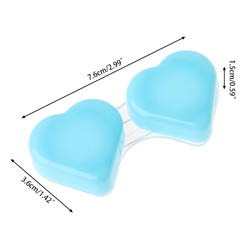 Contact Lens Box Candy Color Heart Shaped Travel Portable Case Storage Container Random delivery | Аксессуары для одежды