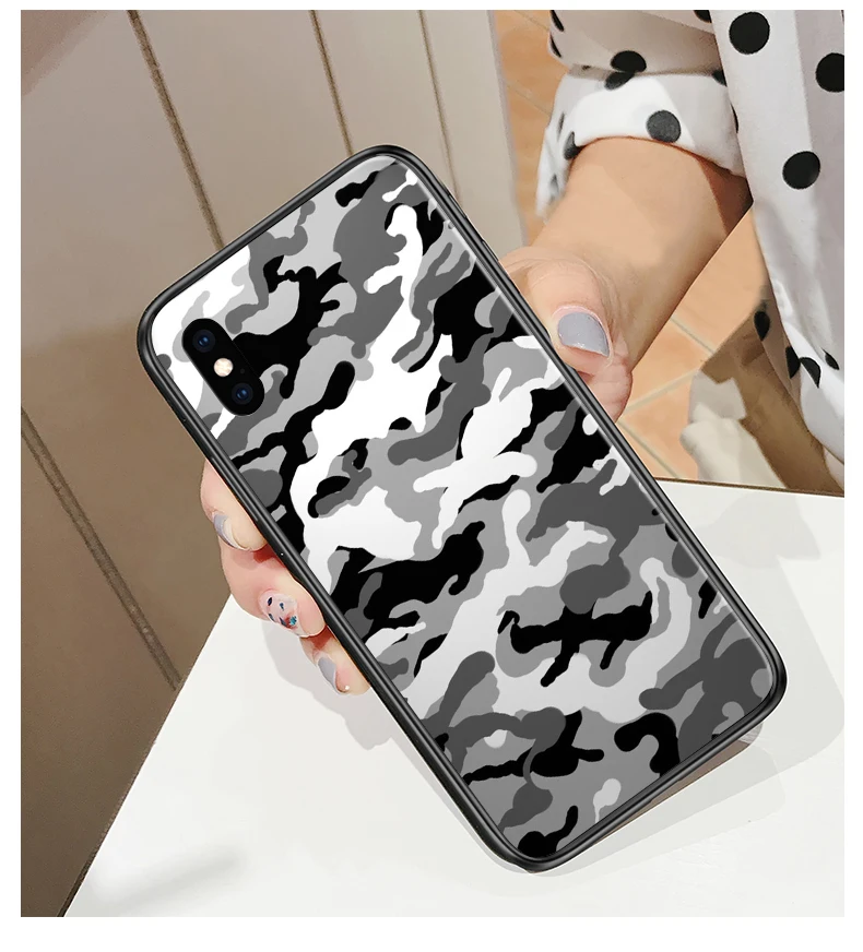 Камуфляжный военный армейский цветной милый чехол для телефона Apple iPhone X XR XS MAX 7 8