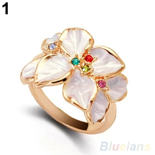 Женское свадебное кольцо в западном стиле из сплава без никеля виде цветка