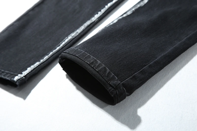 Новый Люксовый Бренд Мужчины Джинсы Дизайн Мода Впп Байкер Хип-Хоп тонкий Для