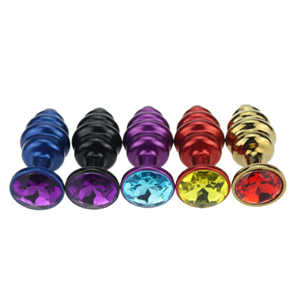 2018 Горячая Анальная пробка из алюминиевого сплава со стразами анальные секс